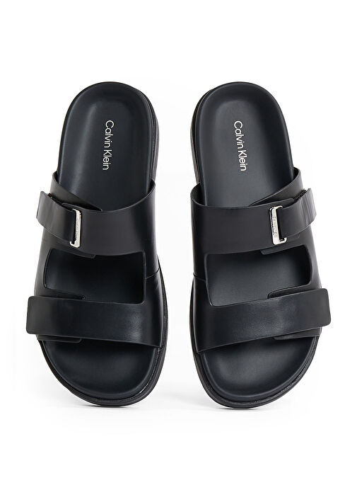 Calvin Klein Siyah Kadın Deri Terlik HW0HW02489 - Görsel 5