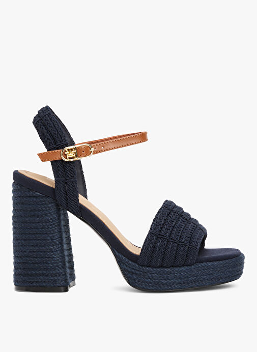 Tommy Hilfiger Lacivert Kadın Topuklu Ayakkabı FW0FW08425 - Görsel 2