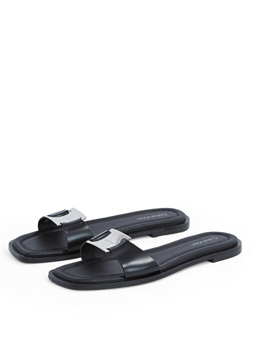 Calvin Klein Siyah Kadın Deri Terlik HW0HW02482 - Görsel 4