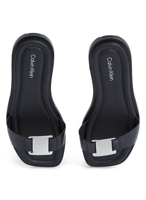 Calvin Klein Siyah Kadın Deri Terlik HW0HW02482 - Görsel 5