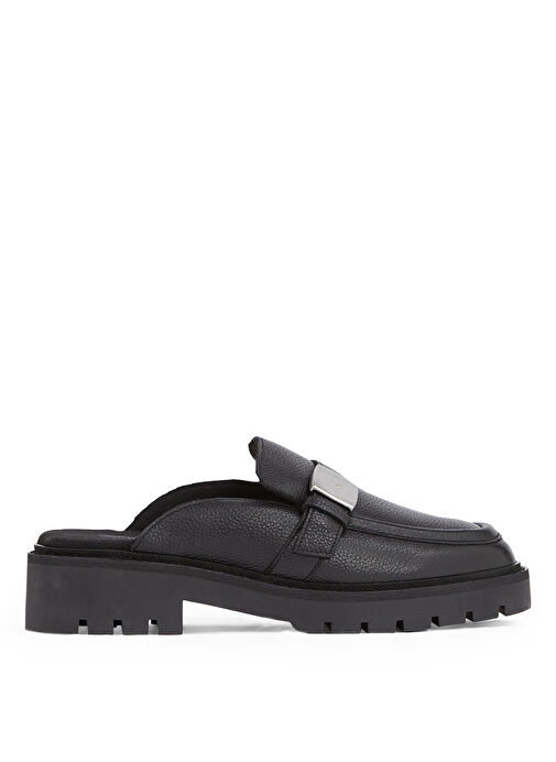 Calvin Klein Siyah Kadın Deri Terlik YW0YW01655 - Görsel 2