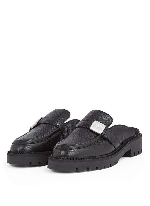 Calvin Klein Siyah Kadın Deri Terlik YW0YW01655 - Görsel 3