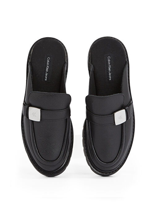 Calvin Klein Siyah Kadın Deri Terlik YW0YW01655 - Görsel 4
