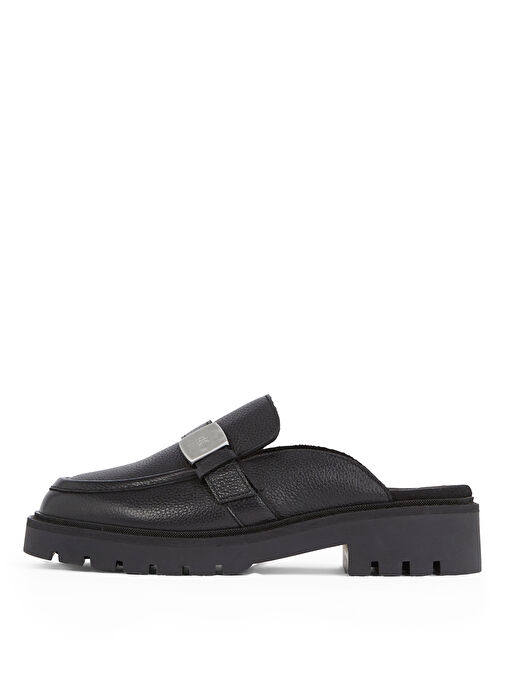 Calvin Klein Siyah Kadın Deri Terlik YW0YW01655 - Görsel 5