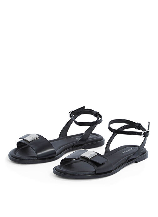 Calvin Klein Siyah Kadın Deri Sandalet HW0HW02367 - Görsel 4
