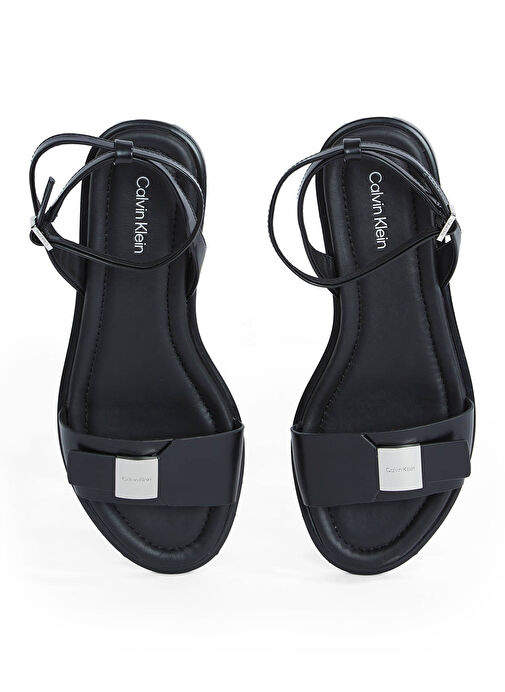Calvin Klein Siyah Kadın Deri Sandalet HW0HW02367 - Görsel 5