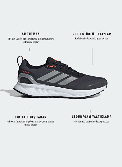 adidas JI4084 RUNFALCON 5 TR Siyah Erkek Koşu Ayakkabısı - Görsel 10