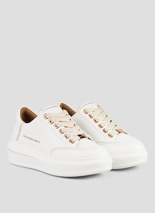 Alexander Smith Beyaz Kadın Deri Sneaker ASBBLSW1972WLI - Görsel 3
