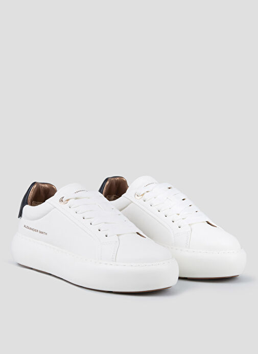 Alexander Smith Beyaz Kadın Deri Sneaker ASBBSOW3561WBK - Görsel 3