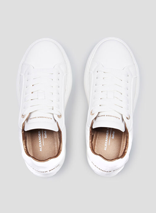 Alexander Smith Beyaz Kadın Deri Sneaker ASBBSOW3560TWT - Görsel 4