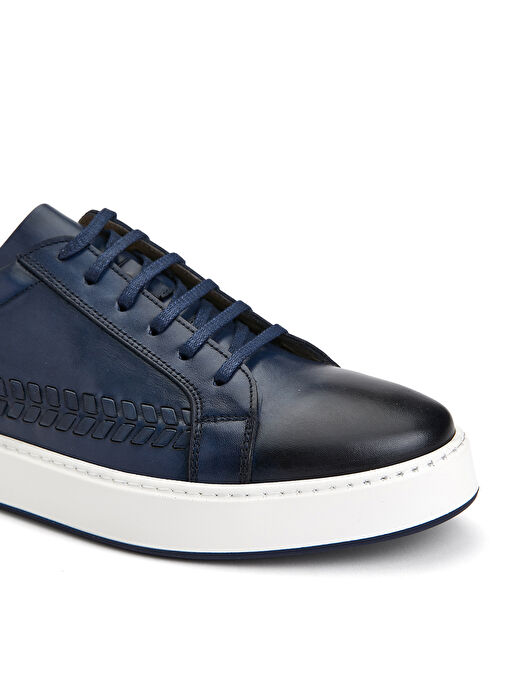 George Hogg Lacivert Erkek Deri Sneaker 10-76 - Görsel 6