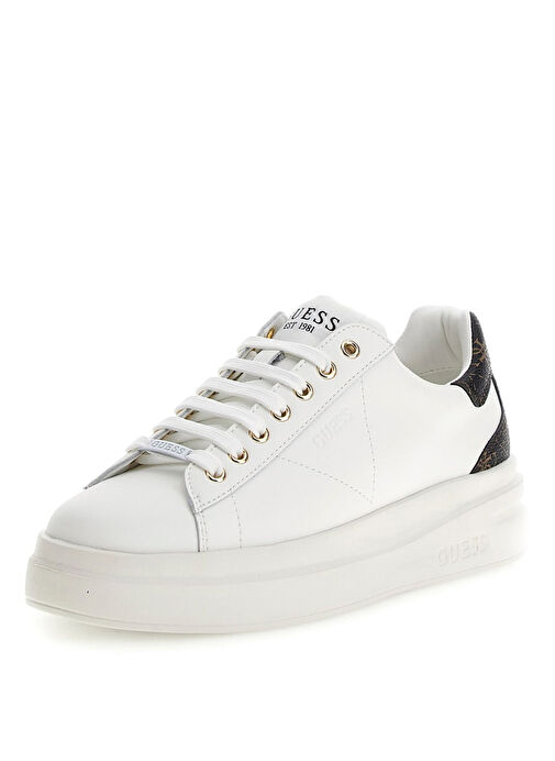 Guess Beyaz Kadın Deri Sneaker FLJELBFAL12-WHBRO - Görsel 2