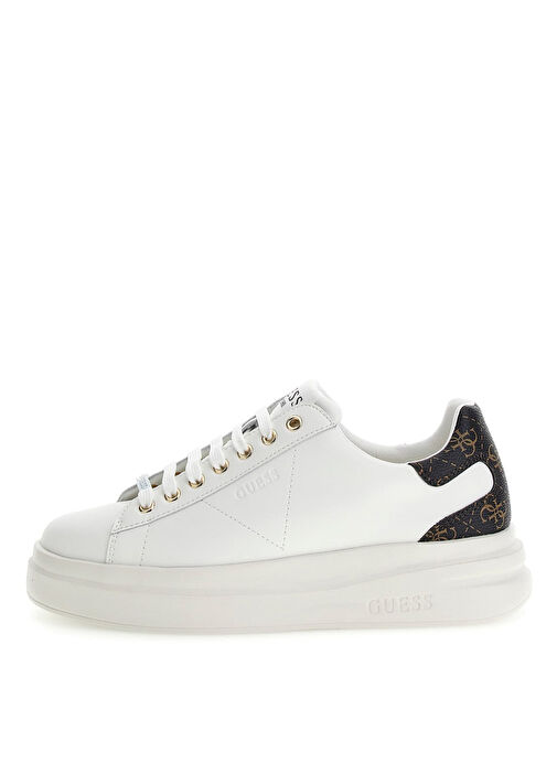 Guess Beyaz Kadın Deri Sneaker FLJELBFAL12-WHBRO - Görsel 3