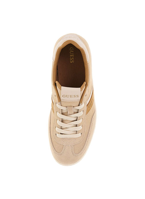 Guess Bej Kadın Deri Sneaker FLPNOLSUE12-BEIGE - Görsel 5