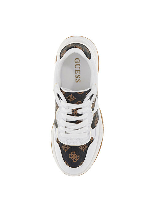 Guess Beyaz - Siyah Kadın Sneaker FLPHAPFAL12-WHIBR - Görsel 5