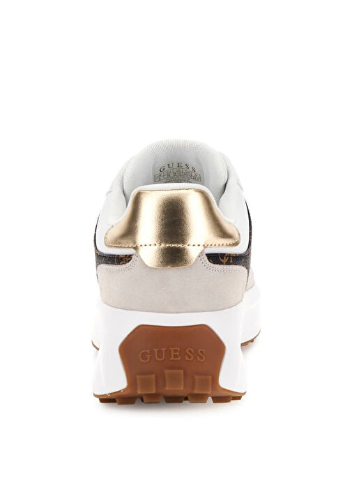 Guess Beyaz - Siyah Kadın Sneaker FLPLUCPEL12-WHIBR - Görsel 4