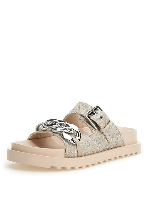 Guess Bej - Gümüş Kadın Terlik FL6FATFAL03-BEISI - Görsel 2