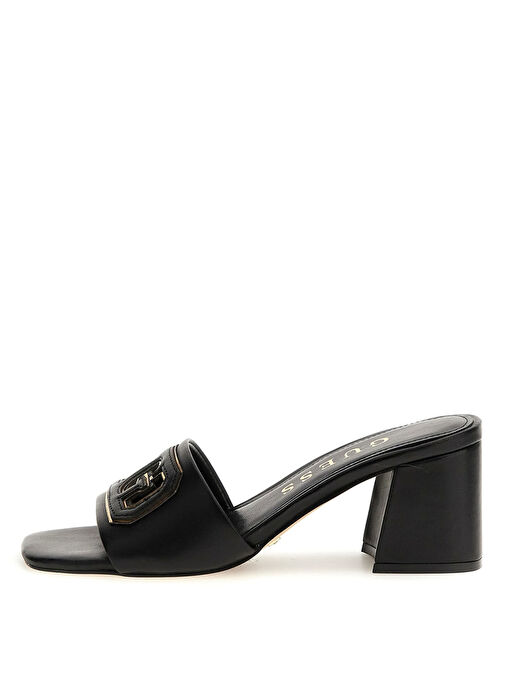 Guess Siyah Kadın Deri Topuklu Terlik FLJGASLEA03-BLACK - Görsel 3