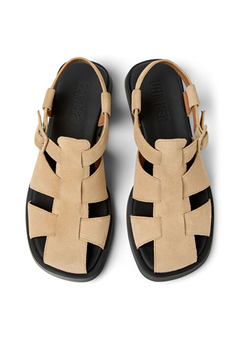 Camper Ekru Kadın Deri Sandalet K201489-009 - Görsel 4