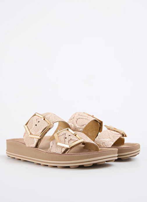 Divarese Pembe Kadın Deri Terlik 5027005-688 - Görsel 3