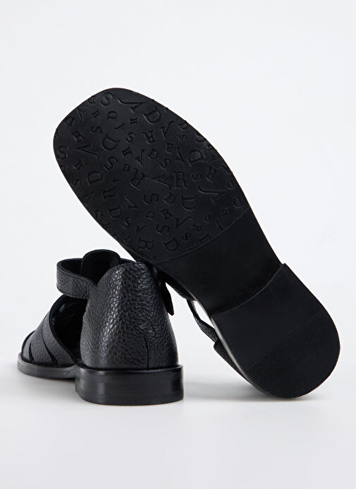 Divarese Siyah Kadın Deri Sandalet 5027101-052 - Görsel 5