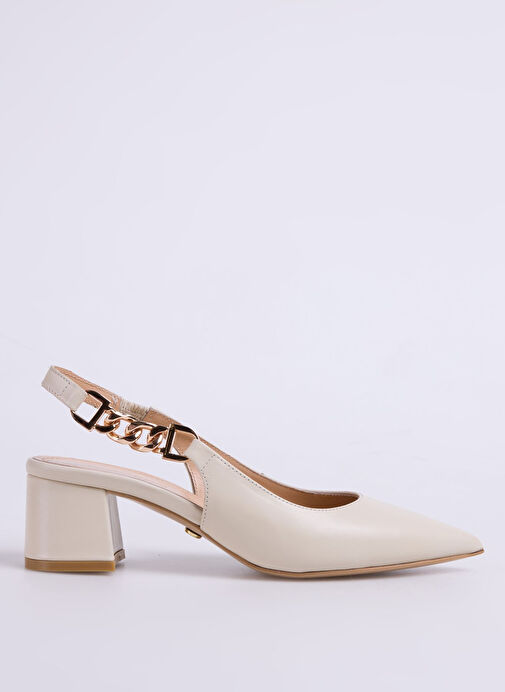 George Hogg Beyaz Kadın Deri Topuklu Ayakkabı 7006877-269 - Görsel 2