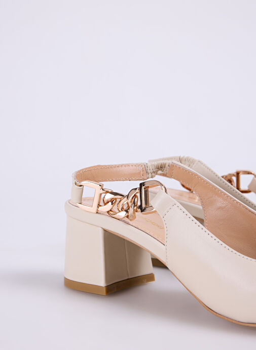 George Hogg Beyaz Kadın Deri Topuklu Ayakkabı 7006877-269 - Görsel 6