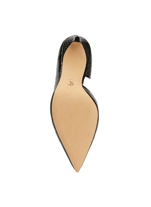 George Hogg Siyah Kadın Deri Topuklu Ayakkabı 7007348-052 - Görsel 6