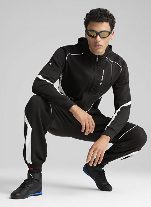 Puma Siyah Erkek Düz Zip Ceket 63061501 Bmw Mms Hooded Sweat Jacke