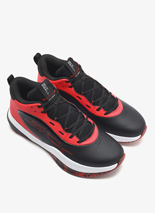 Skechers 253010 BKRD SKX LEAGUE Siyah - Kırmızı Deri Erkek Basketbol Ayakkabısı - Görsel 5