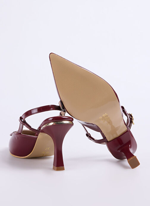 Pierre Cardin Bordo Kadın Topuklu Ayakkabı PC-54707 - Görsel 5