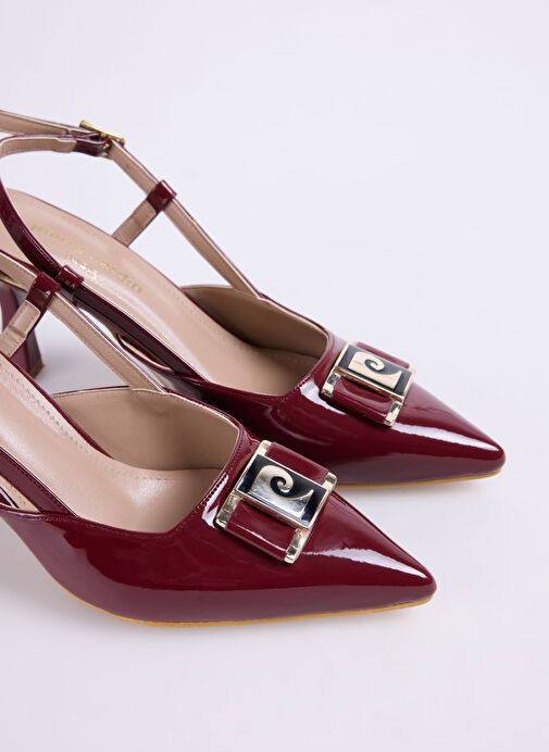 Pierre Cardin Bordo Kadın Topuklu Ayakkabı PC-54707 - Görsel 6