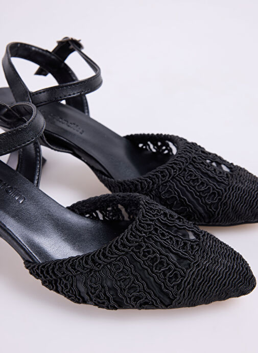 Pierre Cardin Siyah Kadın Topuklu Ayakkabı PC-54660 - Görsel 6