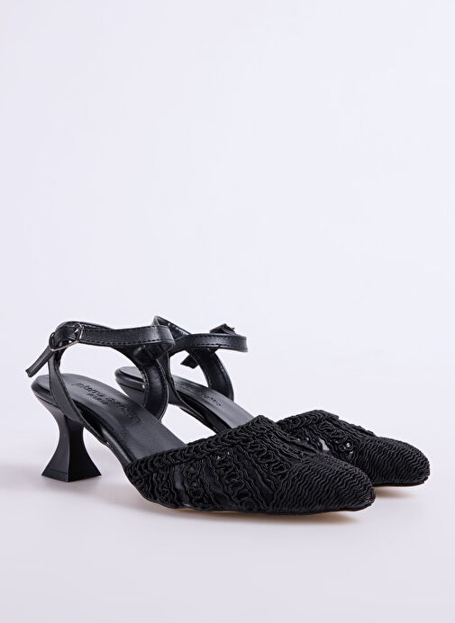 Pierre Cardin Siyah Kadın Topuklu Ayakkabı PC-54660 - Görsel 3