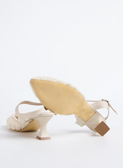 Pierre Cardin Ekru Kadın Topuklu Ayakkabı PC-54660 - Görsel 5