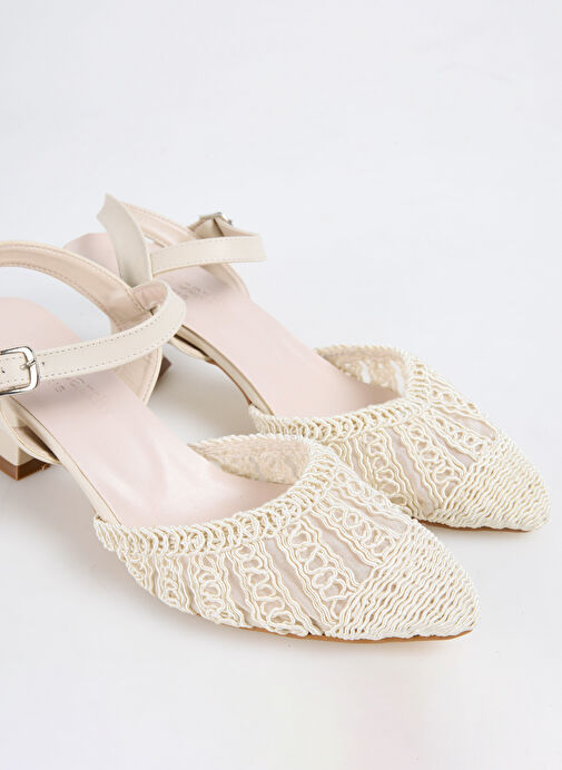 Pierre Cardin Ekru Kadın Topuklu Ayakkabı PC-54660 - Görsel 6