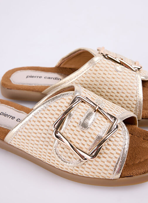 Pierre Cardin Bej Kadın Terlik PC-54776 - Görsel 6