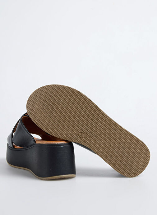 Pierre Cardin Siyah Kadın Deri Terlik PC-54641 - Görsel 5