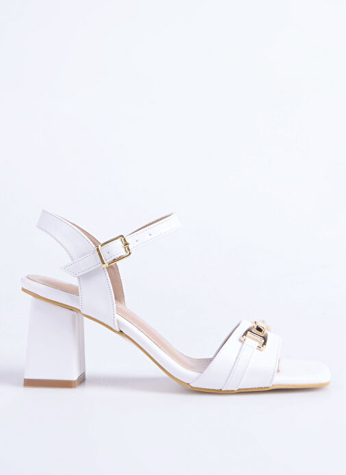 Pierre Cardin Beyaz Kadın Topuklu Ayakkabı PC-54725 - Görsel 2