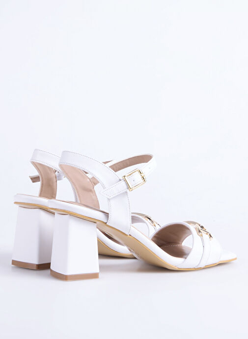 Pierre Cardin Beyaz Kadın Topuklu Ayakkabı PC-54725 - Görsel 4