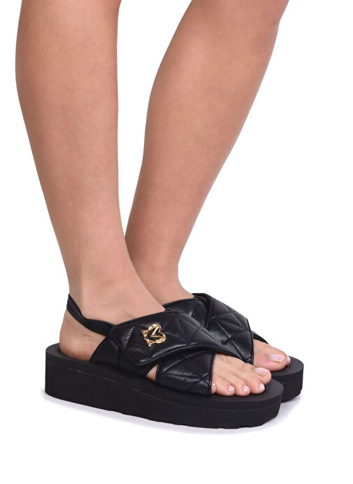 Love Moschino Siyah Kadın Sandalet JA16044I1M - Görsel 5