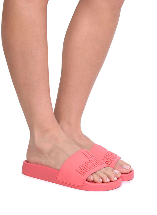 Love Moschino Pembe Kadın Terlik JA28052G0M - Görsel 5