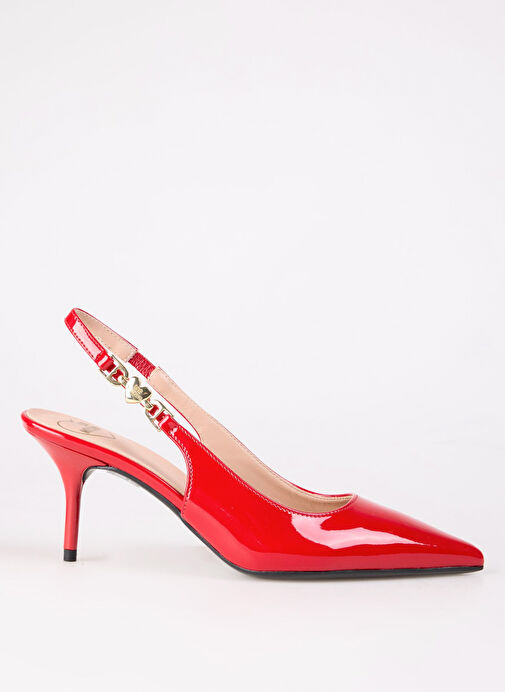 Love Moschino Kırmızı Kadın Deri Topuklu Ayakkabı JA10487G1M - Görsel 2