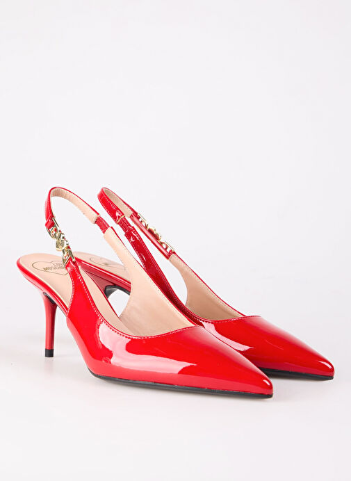 Love Moschino Kırmızı Kadın Deri Topuklu Ayakkabı JA10487G1M - Görsel 3