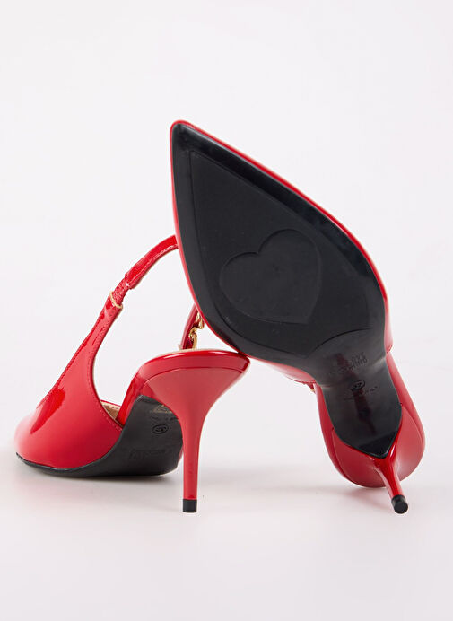 Love Moschino Kırmızı Kadın Deri Topuklu Ayakkabı JA10487G1M - Görsel 5