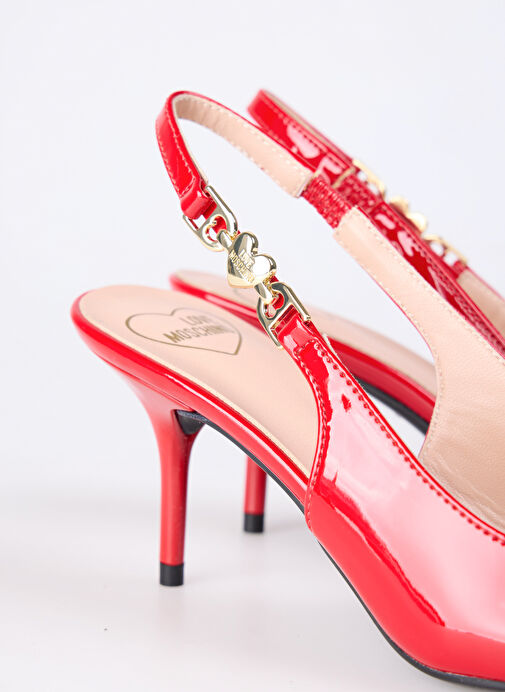 Love Moschino Kırmızı Kadın Deri Topuklu Ayakkabı JA10487G1M - Görsel 6