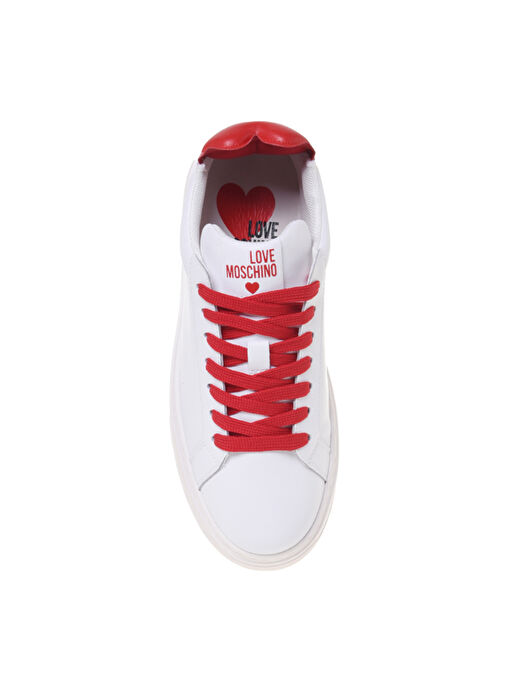 Love Moschino Beyaz Kadın Deri Sneaker JA15174G1M - Görsel 3