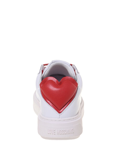 Love Moschino Beyaz Kadın Deri Sneaker JA15174G1M - Görsel 4
