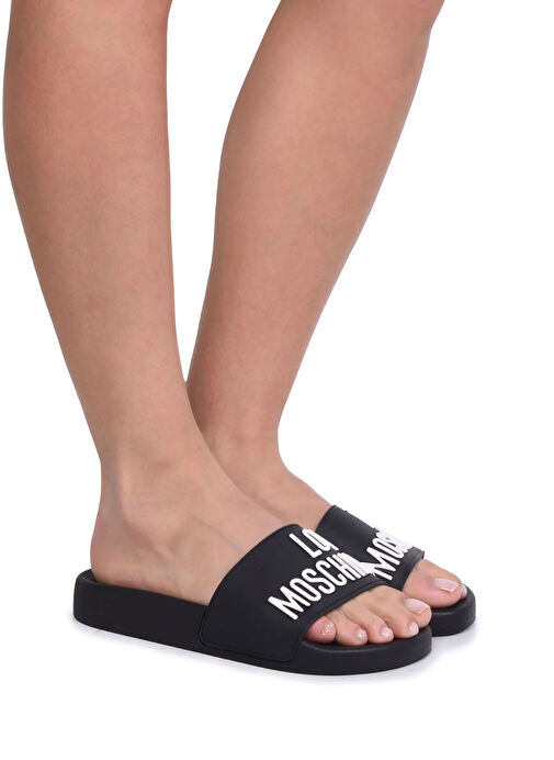 Love Moschino Siyah Kadın Terlik JA28052G0M - Görsel 5