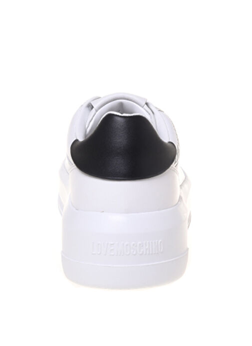 Love Moschino Beyaz Kadın Deri Sneaker JA15525G0M - Görsel 4